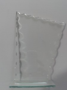 Premios en vidrio mordido de 4mm de espesor